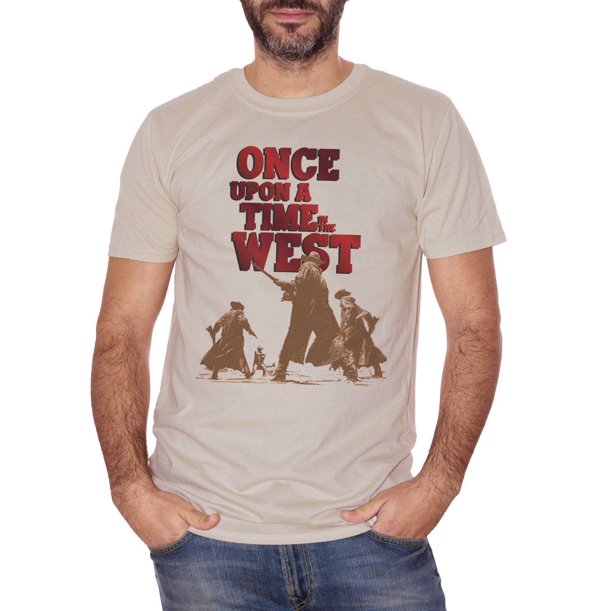 Gray T-Shirt Once Upon A Time In The West C'Era Una Volte Il West Fucili - FILM CucShop