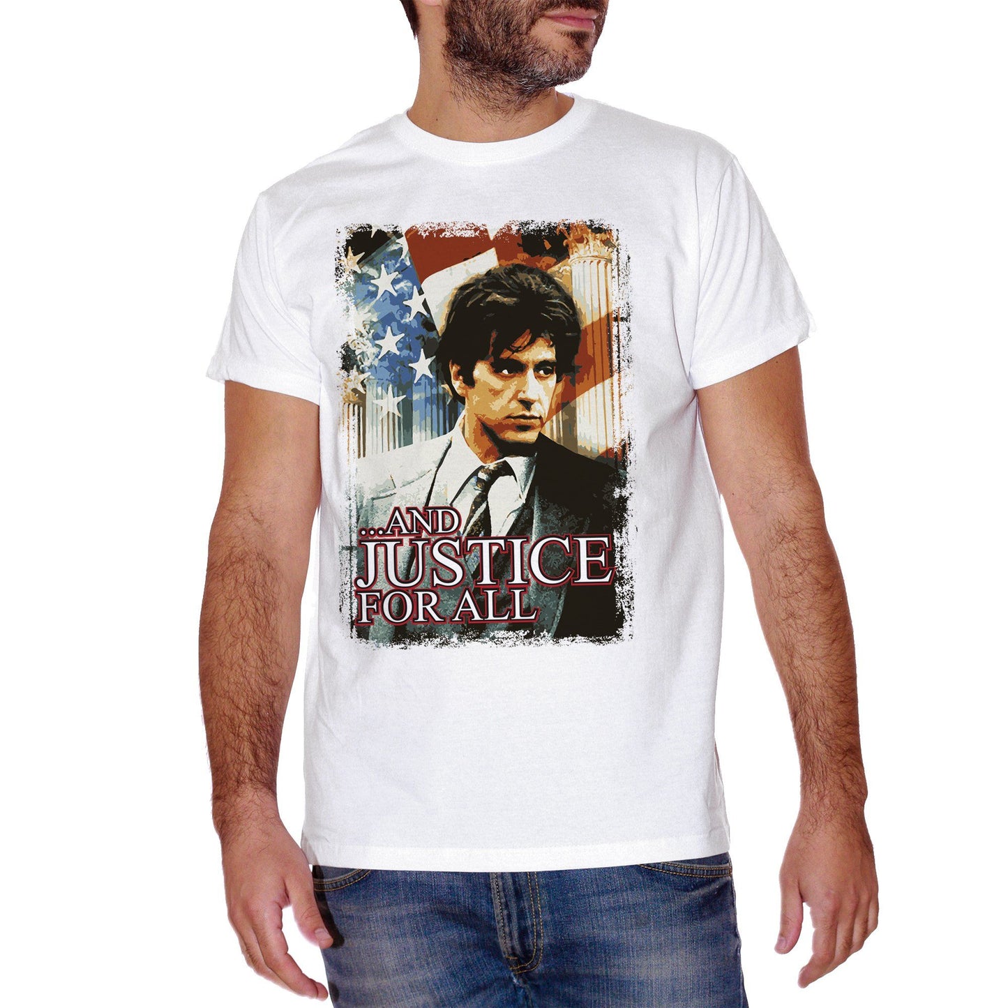 Rosy Brown T-Shirt Justice For All Movie Al Pacino - FILM CucShop