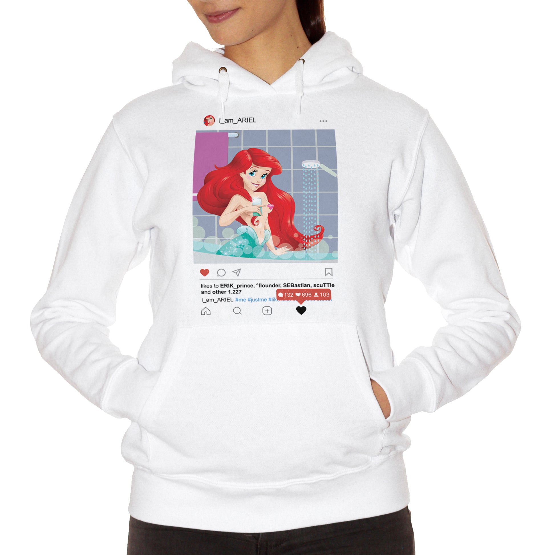 Lavender Felpa Princess Ariel Lillte Mermaid Social Fashion Selfie - FILM CucShop