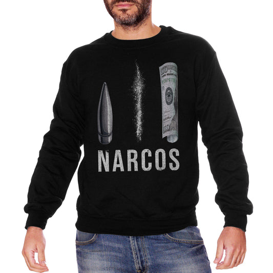 Black Felpa Girocollo Narcos - FILM CucShop