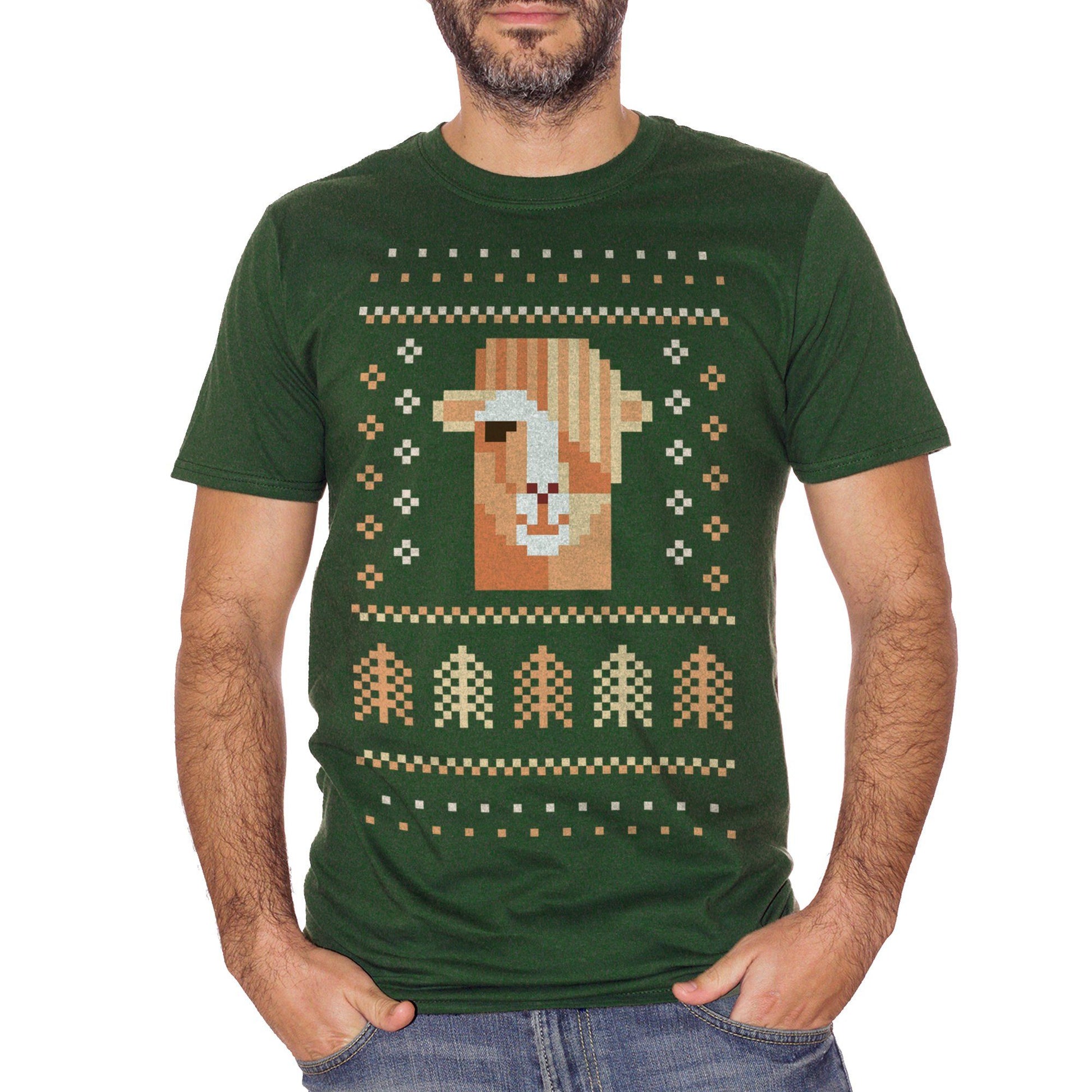 Dark Slate Gray T-Shirt Christmas-Natale-Alpaca-Lama - Eventi CucShop