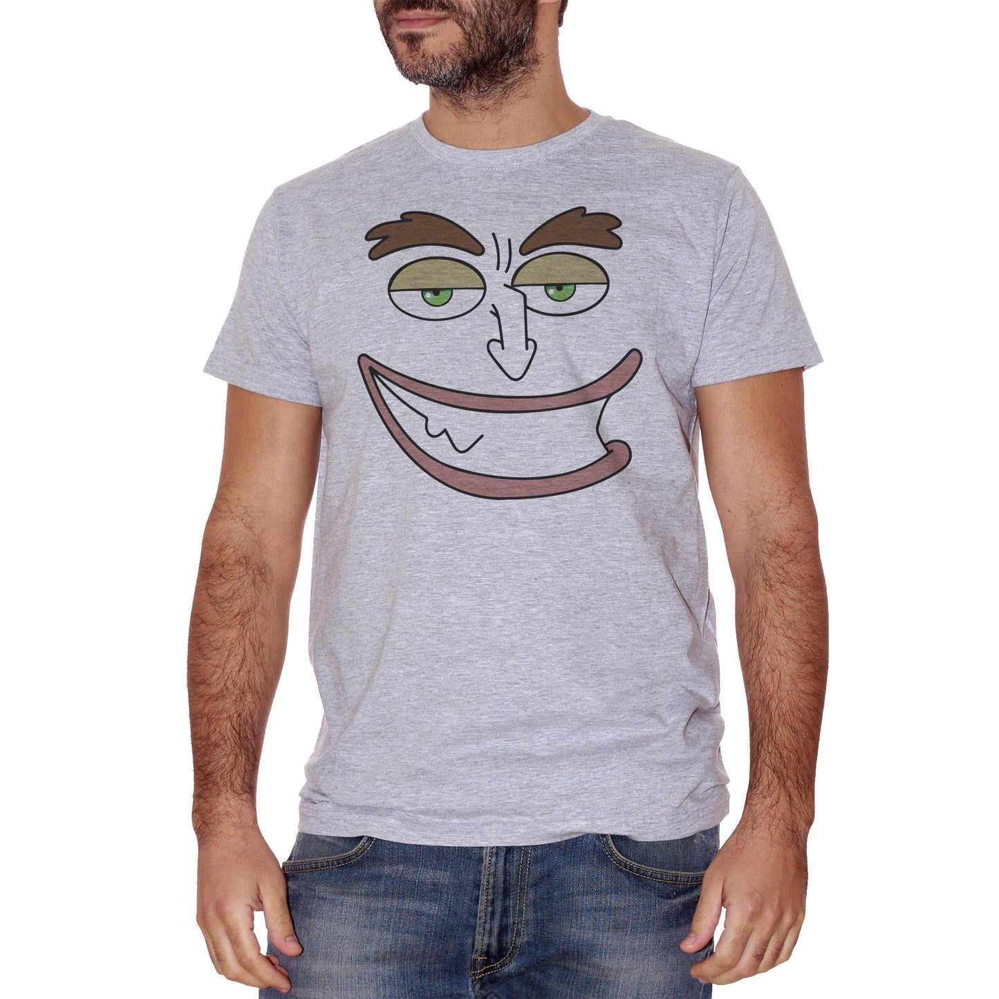 Gray T-Shirt Hormone Monster Maurice Face Smile Big Mouth - FILM CucShop