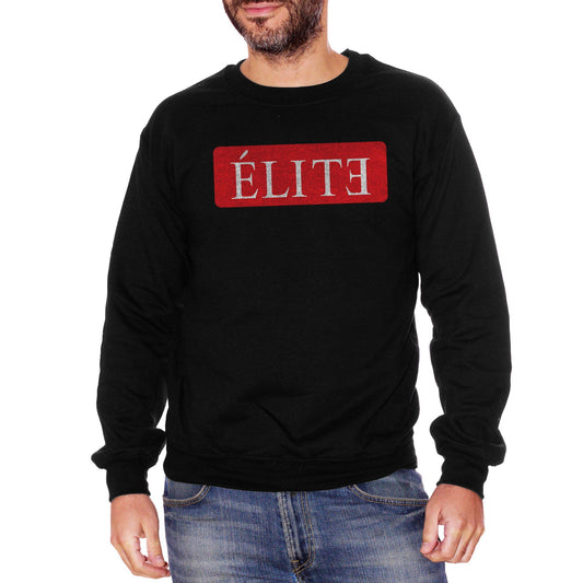 Black Felpa Girocollo Elite Netflix Serie - FILM CucShop