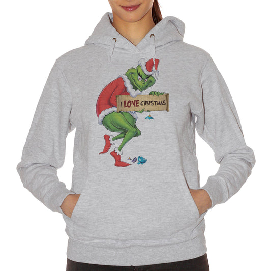 Gray Felpa Grinch I Love Christmas - FILM CucShop