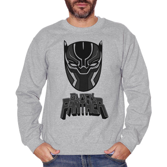 Gray Felpa Girocollo Black Panther - FILM CucShop