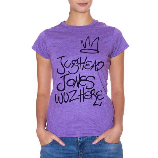 Medium Purple T-Shirt Riverdale Jughead Jones Wuz Here Graffiti - FILM CucShop