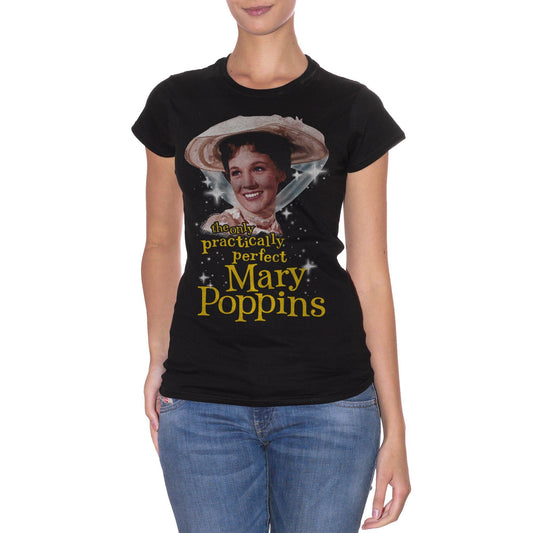 White T-Shirt Mary Poppins Practically Perfect Vintage - FILM CucShop