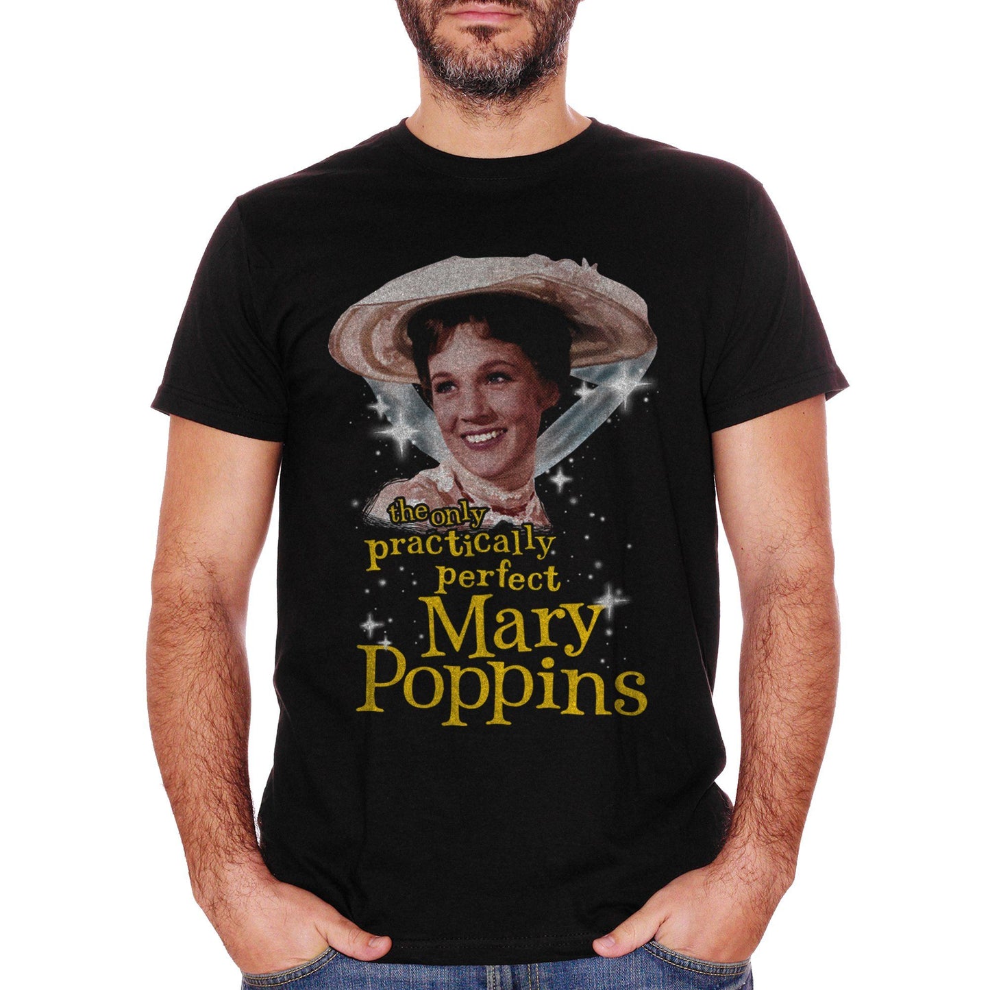 White T-Shirt Mary Poppins Practically Perfect Vintage - FILM CucShop