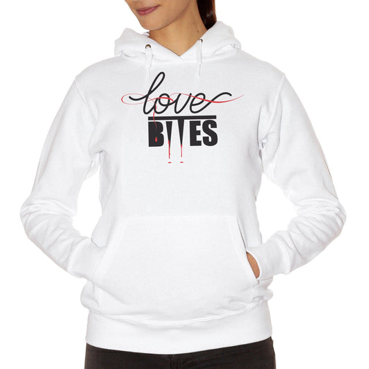 White Smoke Felpa Love Bites The Vampire Diaries - FILM CucShop