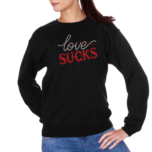 Black Felpa Girocollo Love Sucks The Vampire Diaries - FILM CucShop