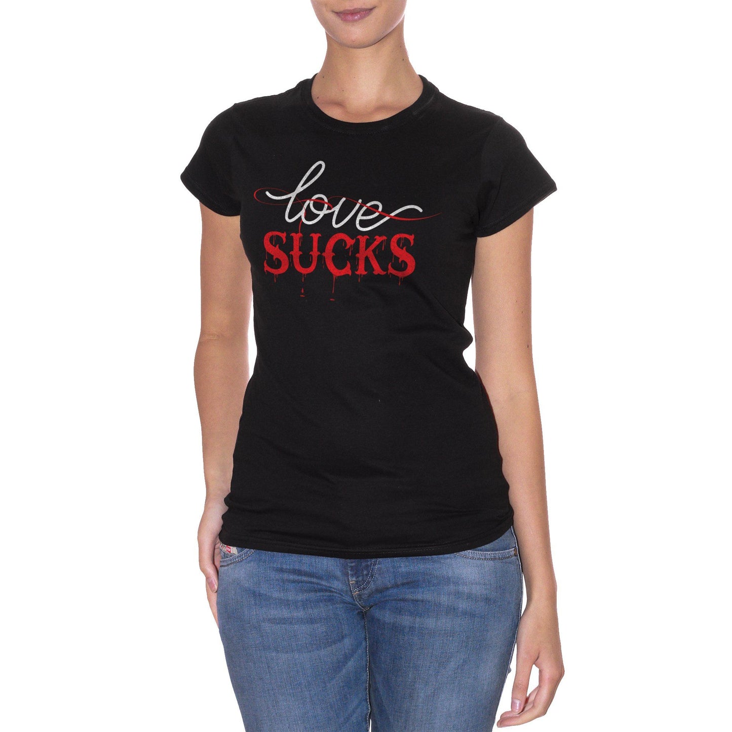 Black T-Shirt Love Sucks The Vampire Diaries - FILM CucShop