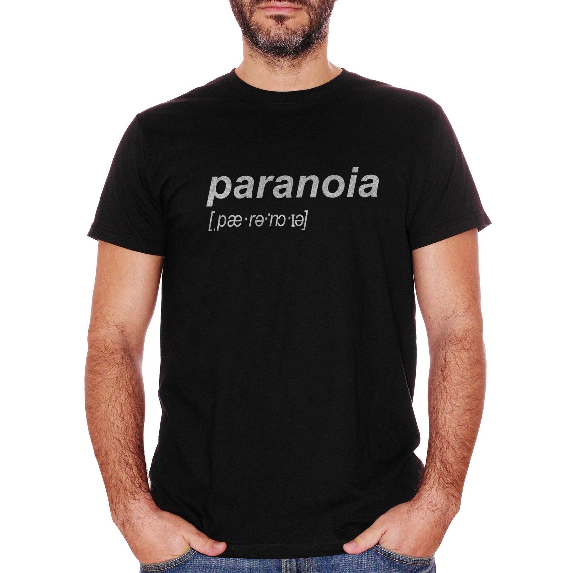 White T-Shirt Paranoid Paranoia Ansia - SOCIAL CucShop