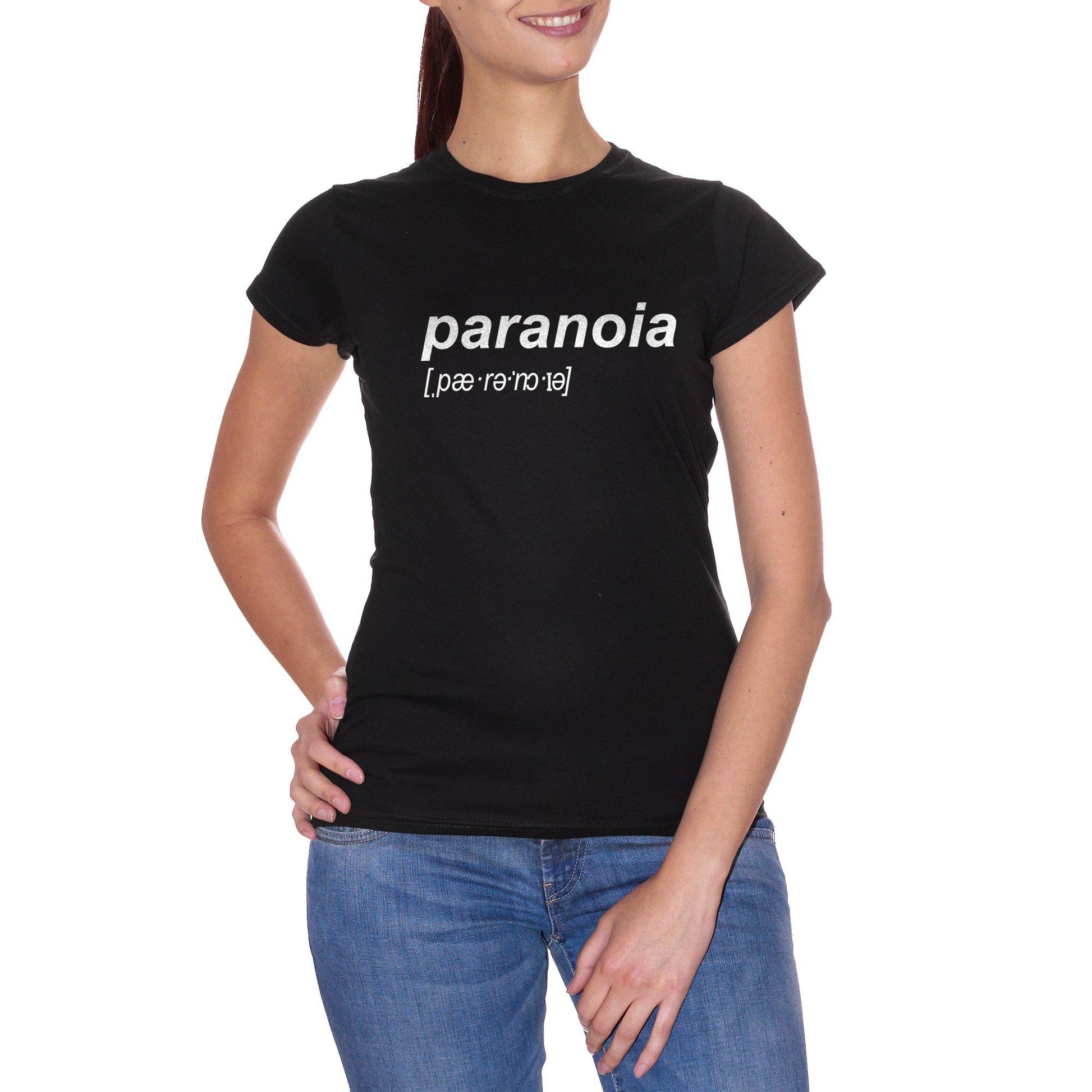 Black T-Shirt Paranoid Paranoia Ansia - SOCIAL CucShop