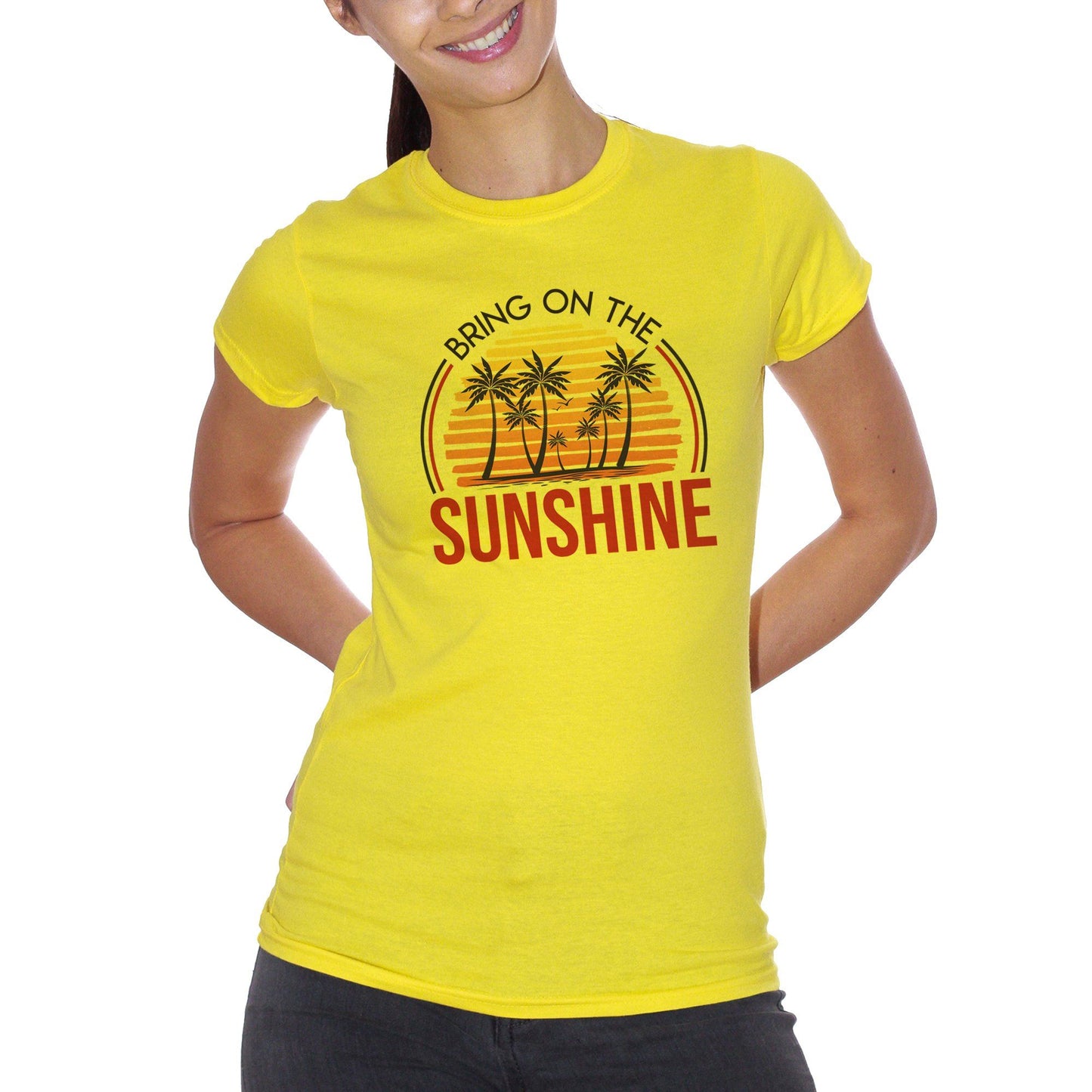 Goldenrod T-Shirt Bring On The Sunshine Summer Sunset - SOCIAL CucShop