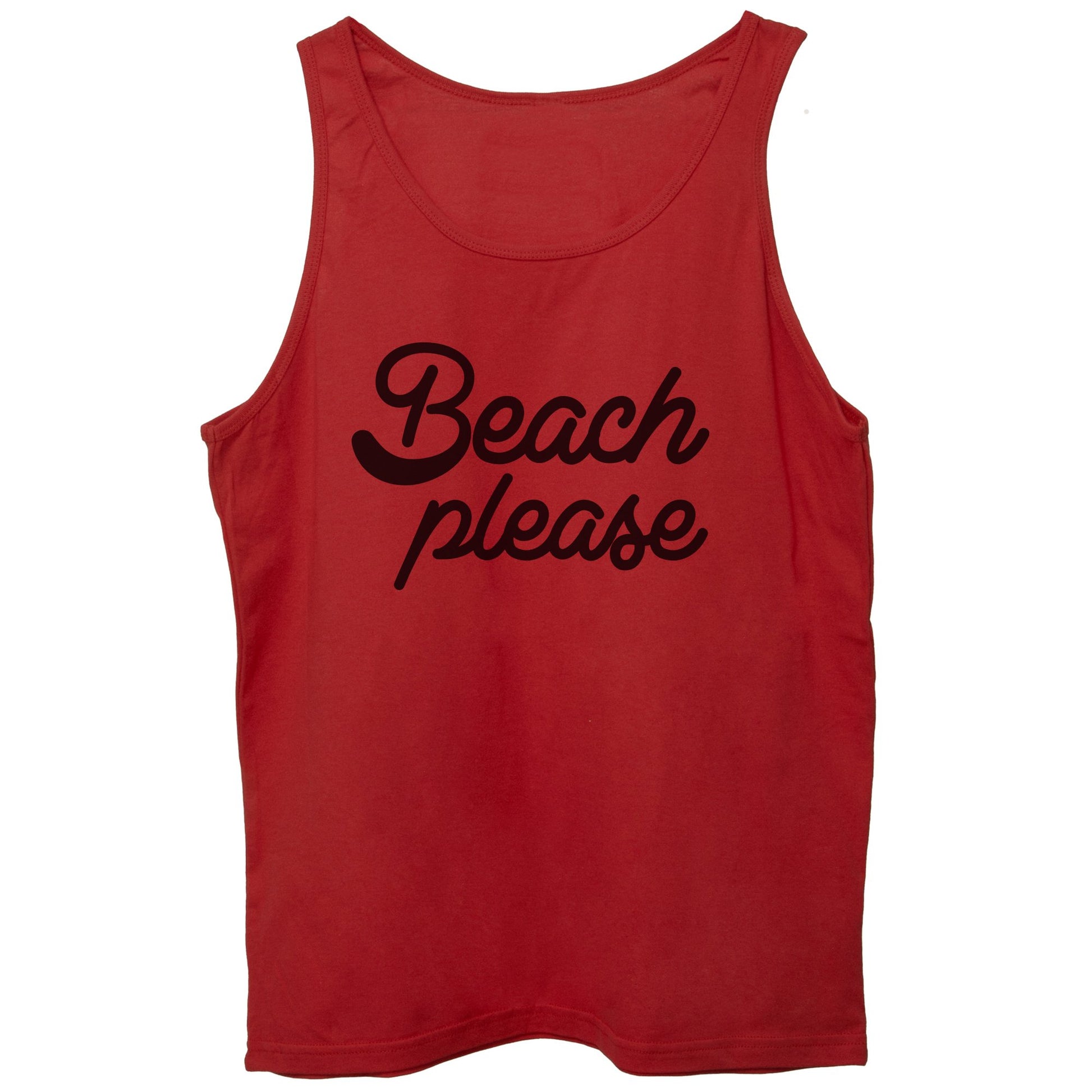 Brown Canotta Beach Please Funny Divertente Summer Estate  - SOCIAL CucShop