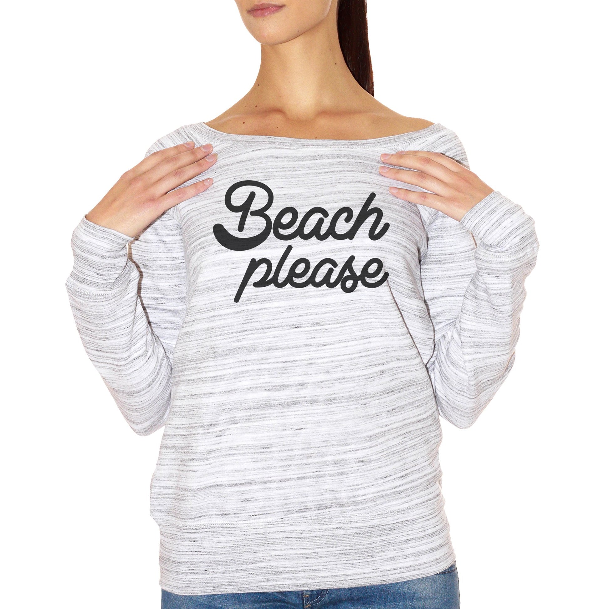 Lavender FELPA FASHION DONNA beach-please-funny-divertente-summer-estate- CucShop