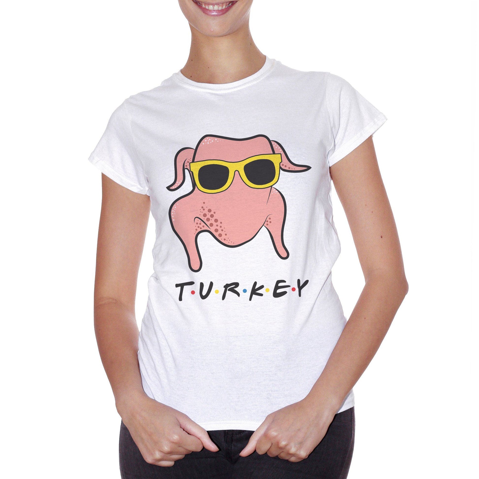 Tan T-Shirt Friends Turkey Chicken Sunglasses Tacchino Serie  - FILM CucShop