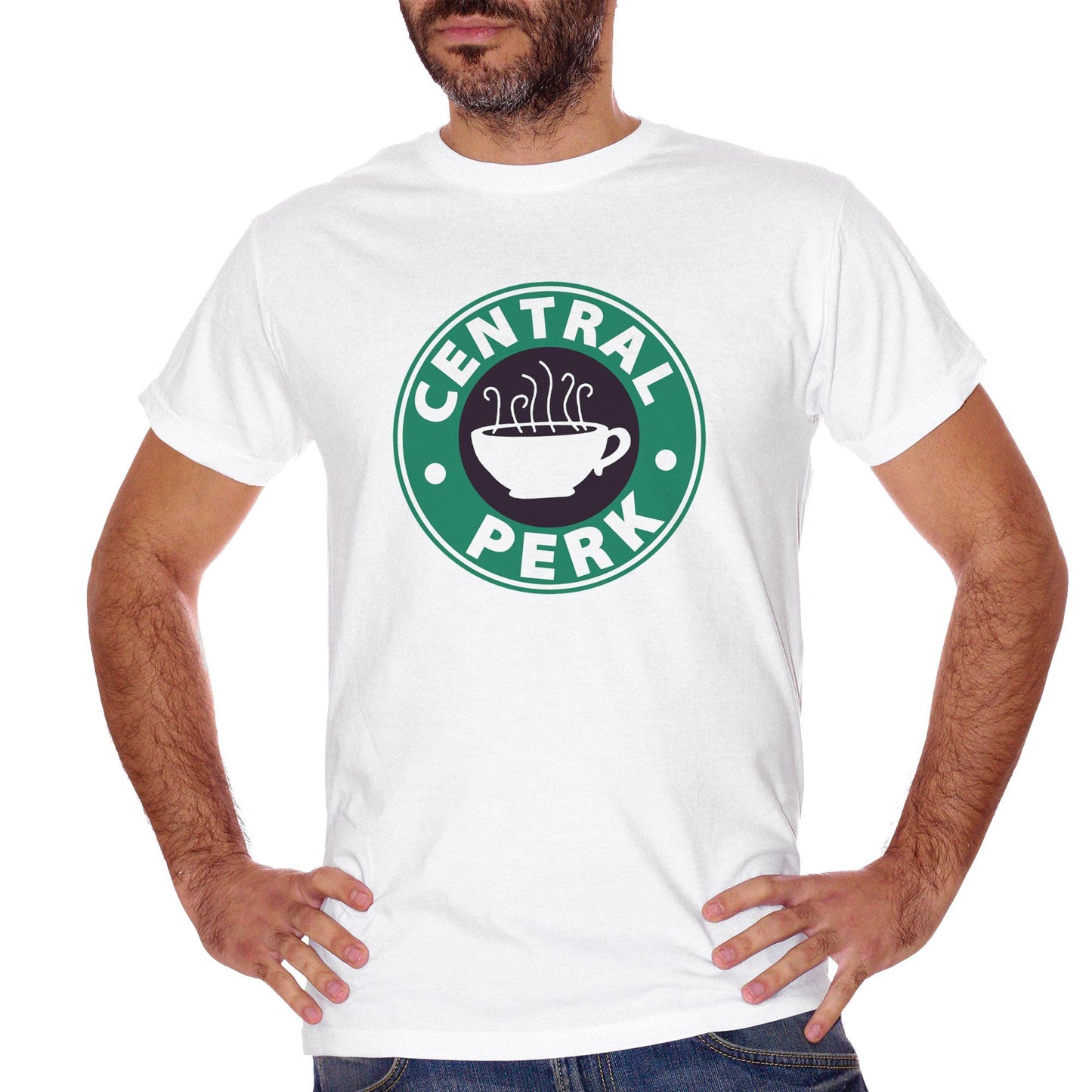 Sea Green T-Shirt Central Perk Friends Coffee Serie - FILM CucShop