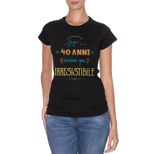 Black T-Shirt 40 Anni Compleanno - SOCIAL CucShop