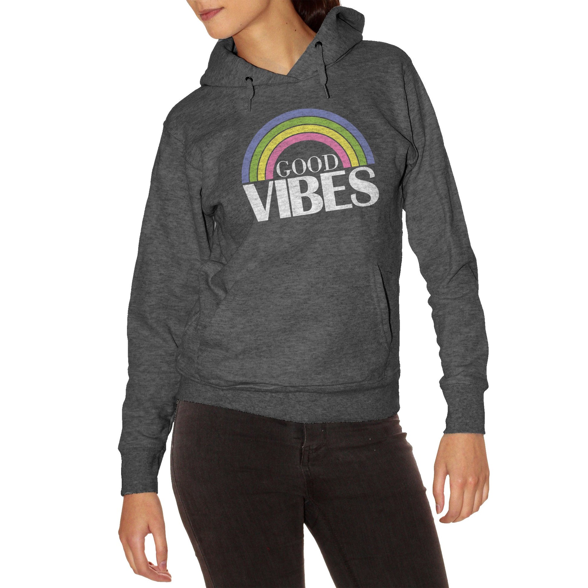 Dark Slate Gray Felpa Good Vibes Rainbow Unicorn - SOCIAL CucShop