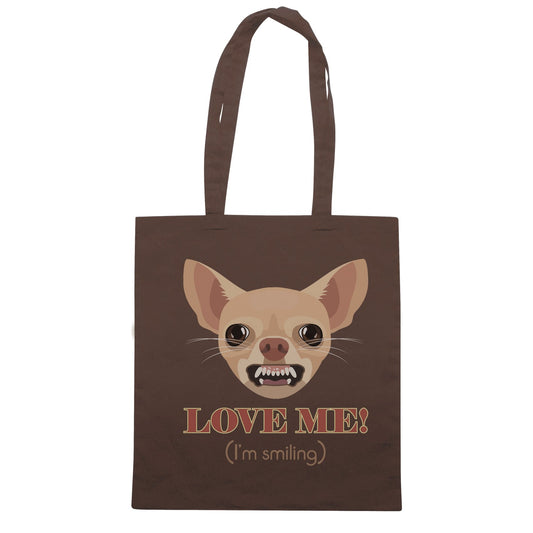 Rosy Brown Borsa Chihuahua Chiwawa Cane Dog Smile Pet Aninali Funny - Marrone - SOCIAL CucShop