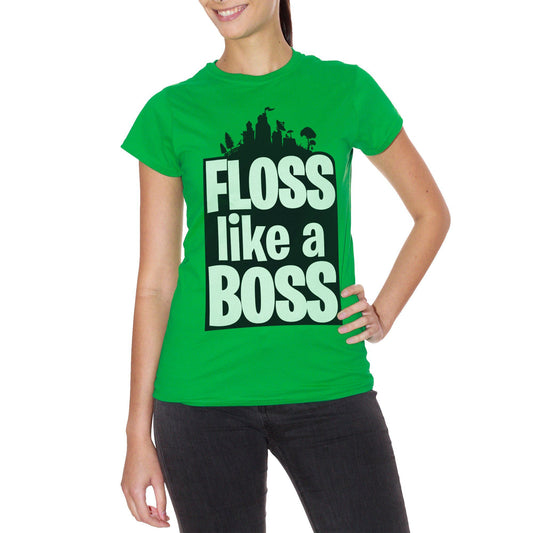 Forest Green T-Shirt Floss Like A Boss Flossin Dance - SOCIAL CucShop