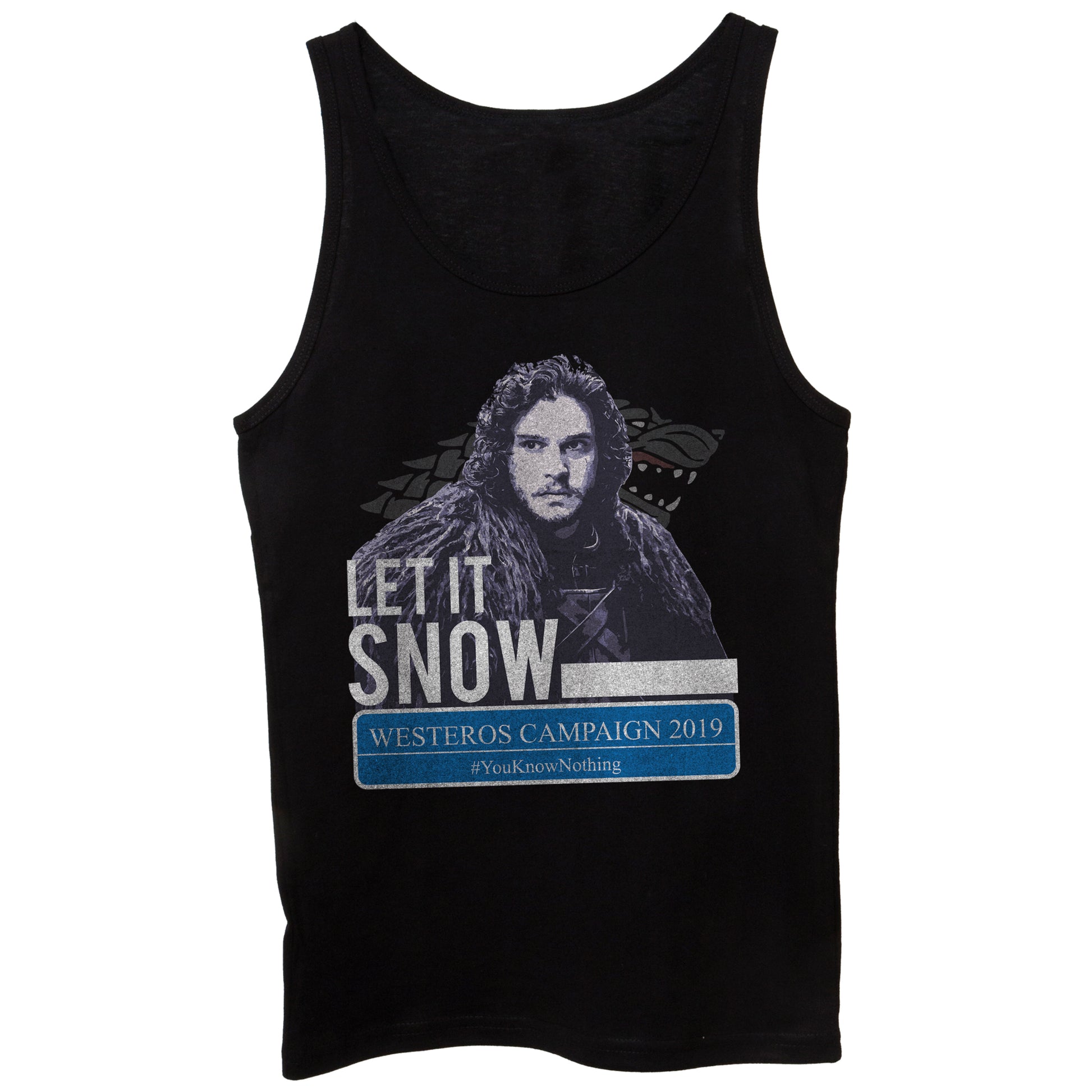 White Canotta Jon Snow Know Nothing Westeros Campaign 2019 Game Of Thrones - FILM CucShop