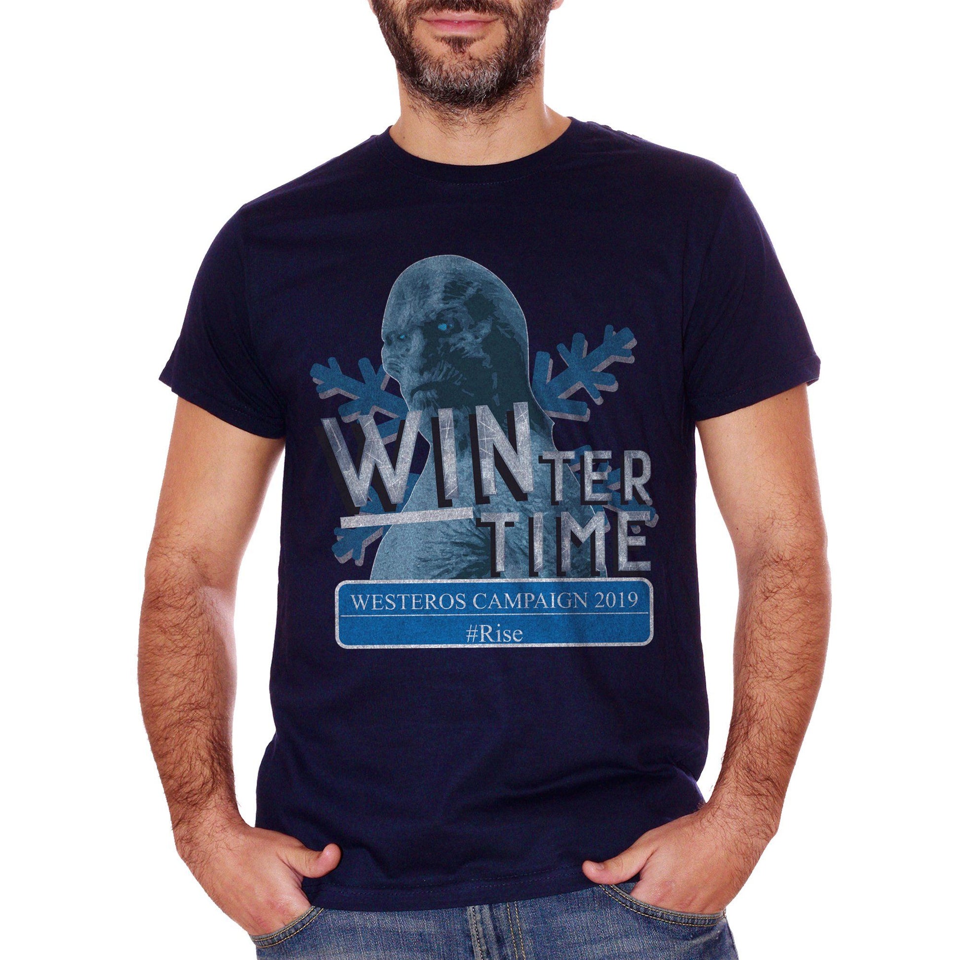 Black T-Shirt White Walker Winter Westeros Campaign 2019 Game Of Thrones - FILM CucShop