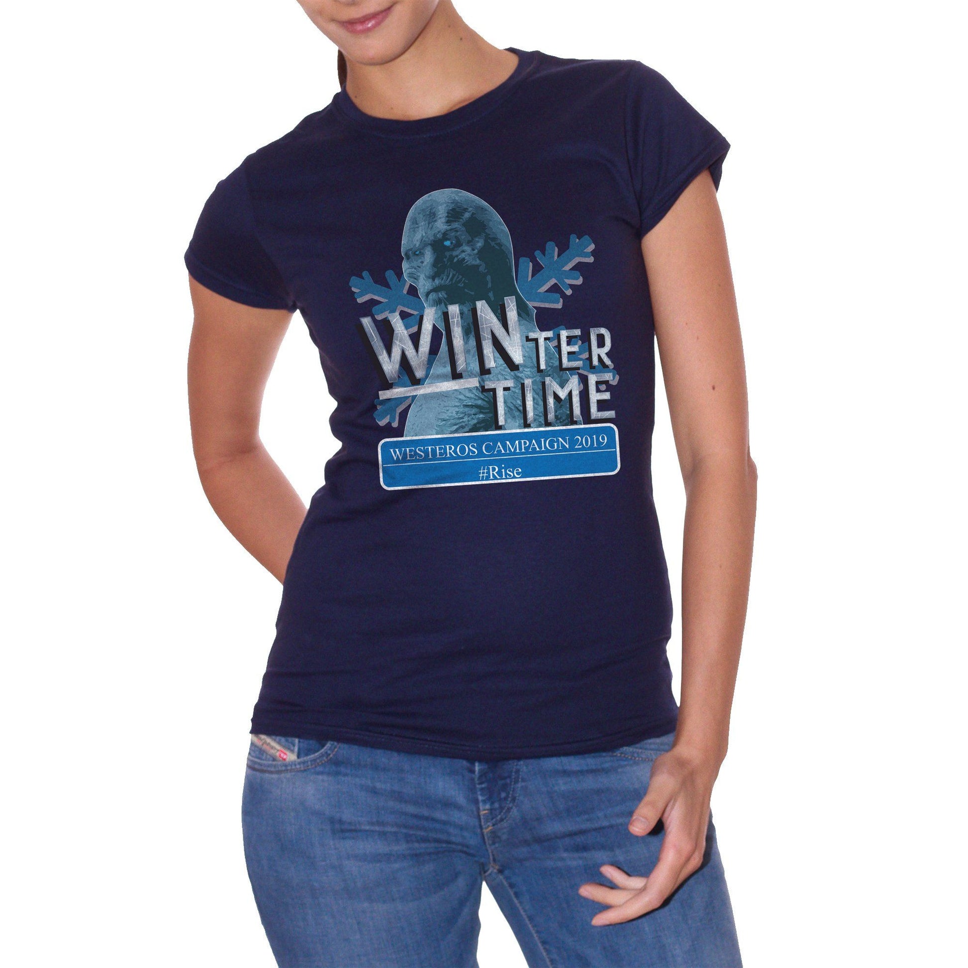White T-Shirt White Walker Winter Westeros Campaign 2019 Game Of Thrones - FILM CucShop