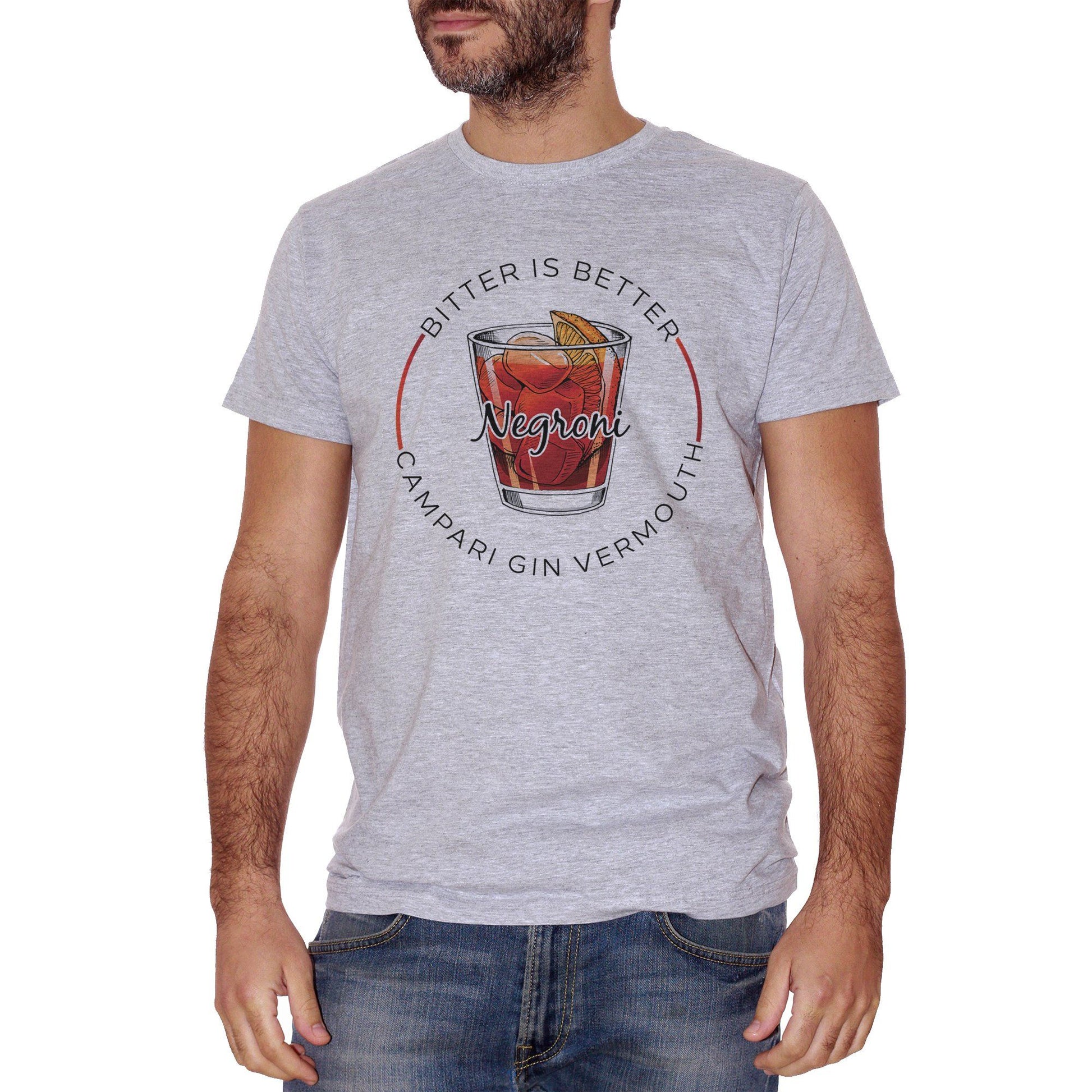 Gray T-Shirt Spritz Negroni Bitter Campari - SOCIAL CucShop