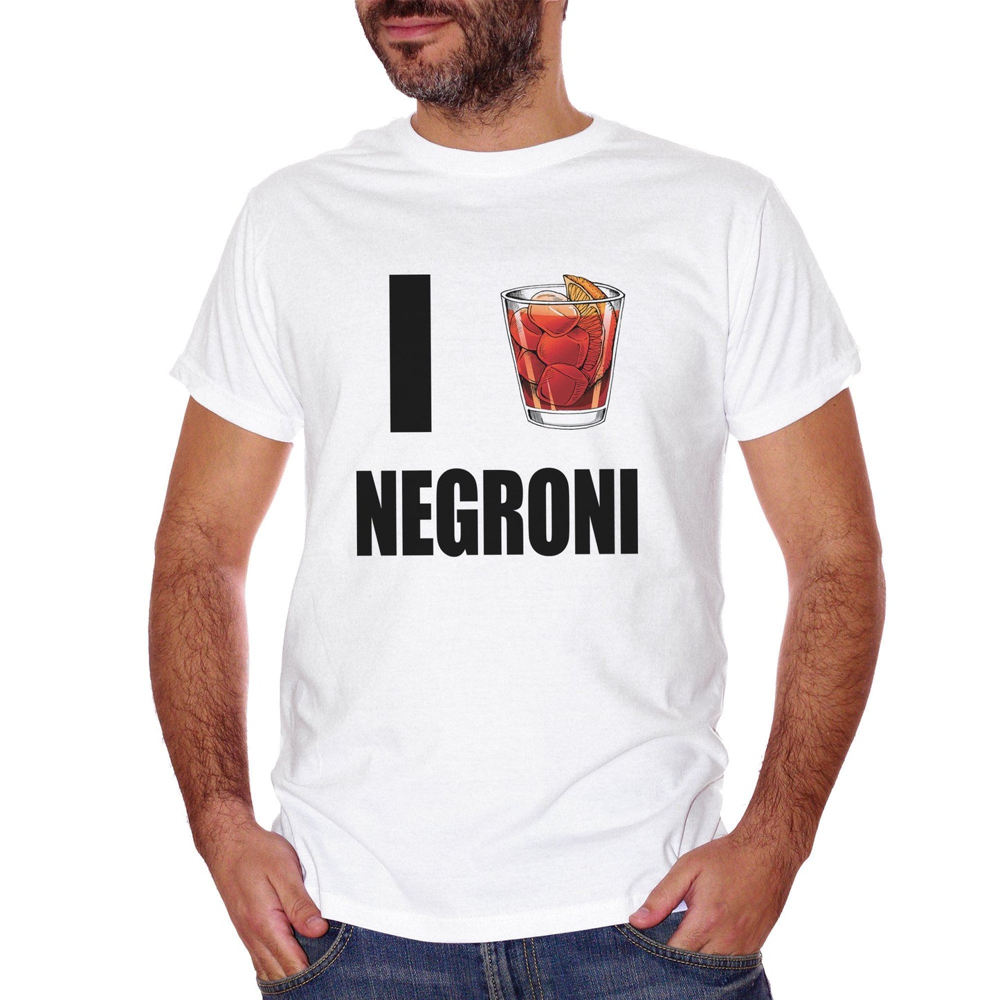 Brown T-Shirt I Love Spritz Negroni Amaro Drink - SOCIAL CucShop