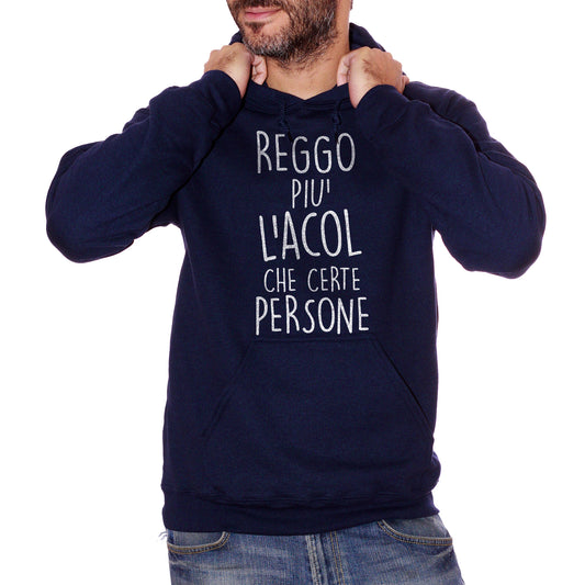 Felpa cappuccio CUC - reggo più l'alcool che certe persone - felpa idea regalo divertente  #ChooseurColor - CUC chooseurcolor