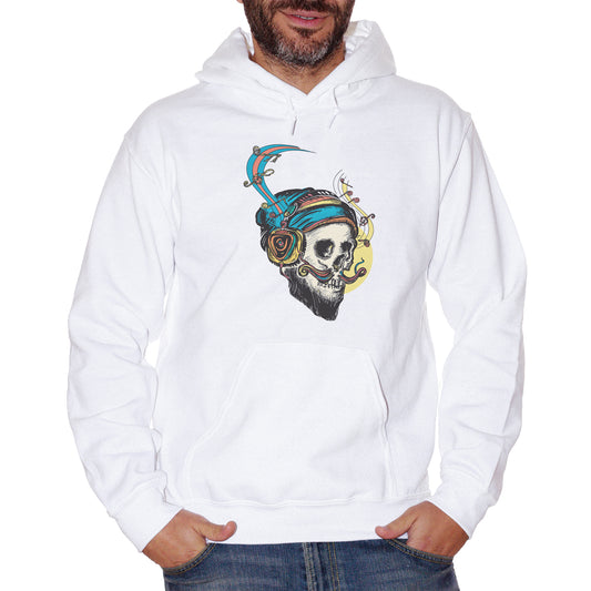 Lavender Felpa Cappuccio Skull Music - Funny Choose ur Color CucShop