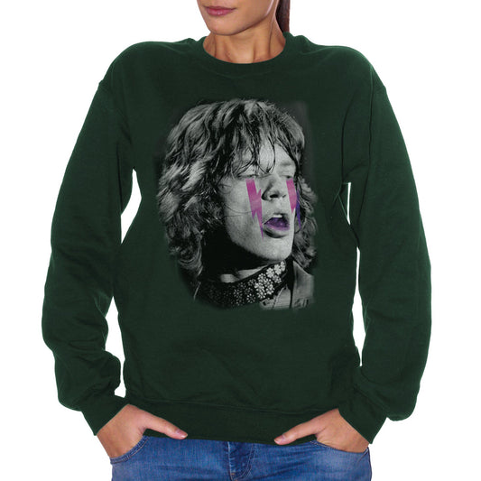 Dark Slate Gray Felpa Girocollo Mick Jagger Rolling Stones Vintage Star Black And White - Famous Choose ur Color CucShop