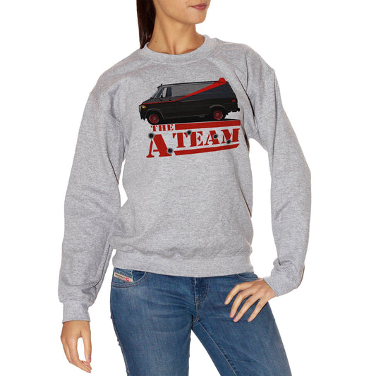 Gray Felpa Girocollo The A-Team Furgone Serie TV - Film Cult Anni 80 - Movie Choose ur Color CucShop