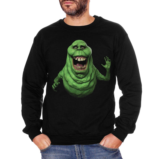 Dark Sea Green Felpa Girocollo Slimer Ghostbusters - Film Cult Anni 80 - Movie Choose ur Color CucShop