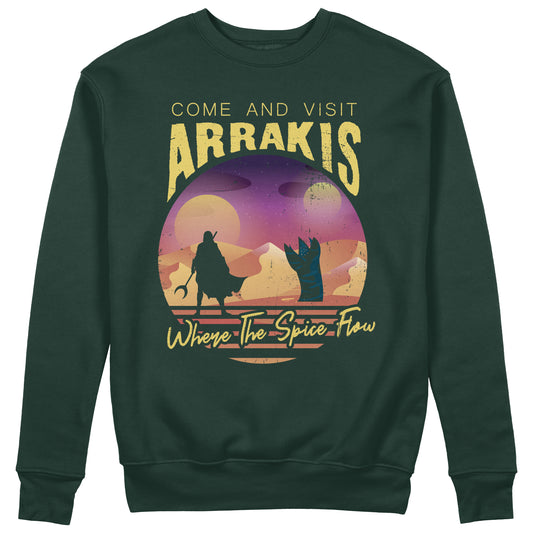 Felpa Girocollo Visit Arrakis Dune Film anni 80 - Movie Choose ur Color - CUC chooseurcolor