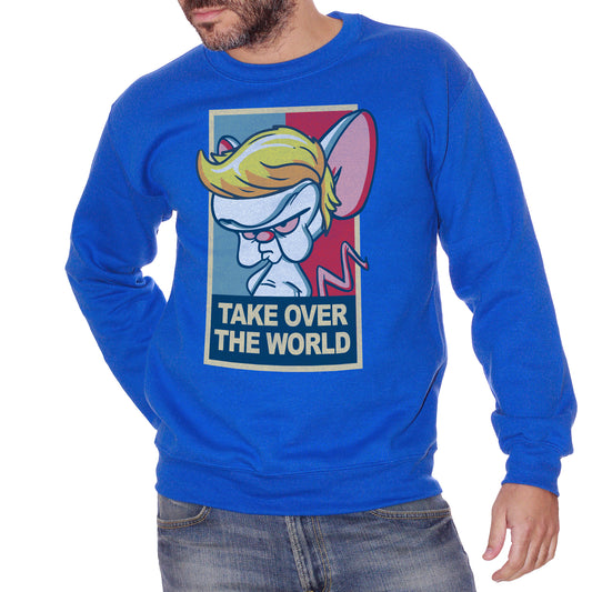 Royal Blue Felpa Girocollo Mignolo Col Prof Cartone Trump Elezioni America - Funny Choose ur Color CucShop