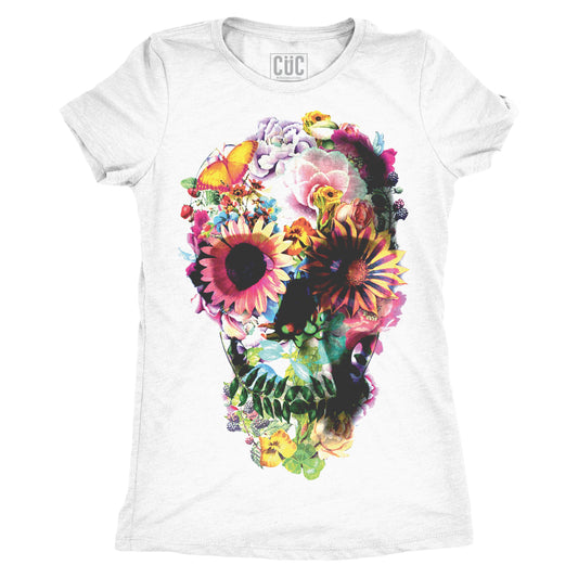 CUC T-Shirt Skull Flower - Teschio floreale - cool vintage #chooseurcolor - CUC chooseurcolor