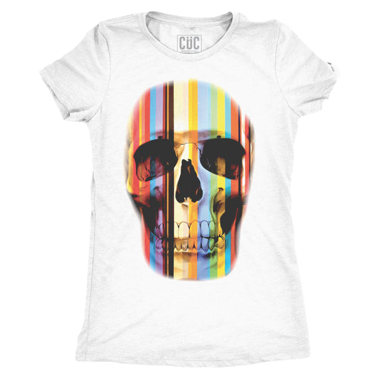 CUC T-Shirt Skull Rainbow- Teschio Arcobaleno Full Color - cool vintage #chooseurcolor - CUC chooseurcolor