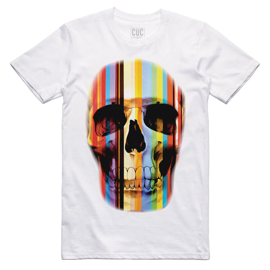 CUC T-Shirt Skull Rainbow- Teschio Arcobaleno Full Color - cool vintage #chooseurcolor - CUC chooseurcolor