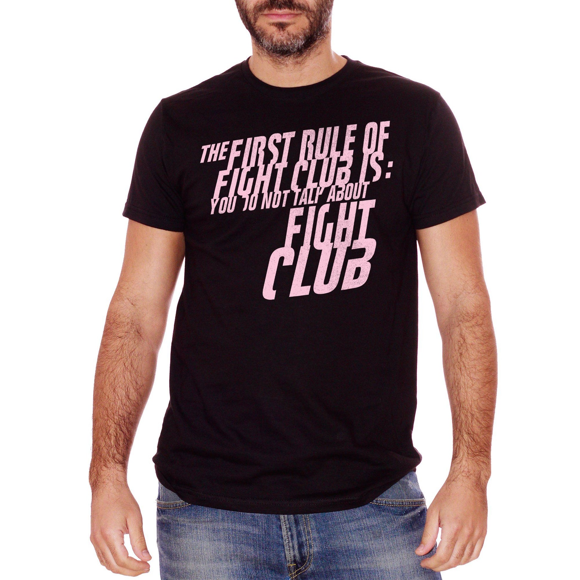 Black T-Shirt Fight Club Rule - FILM Choose ur color CucShop