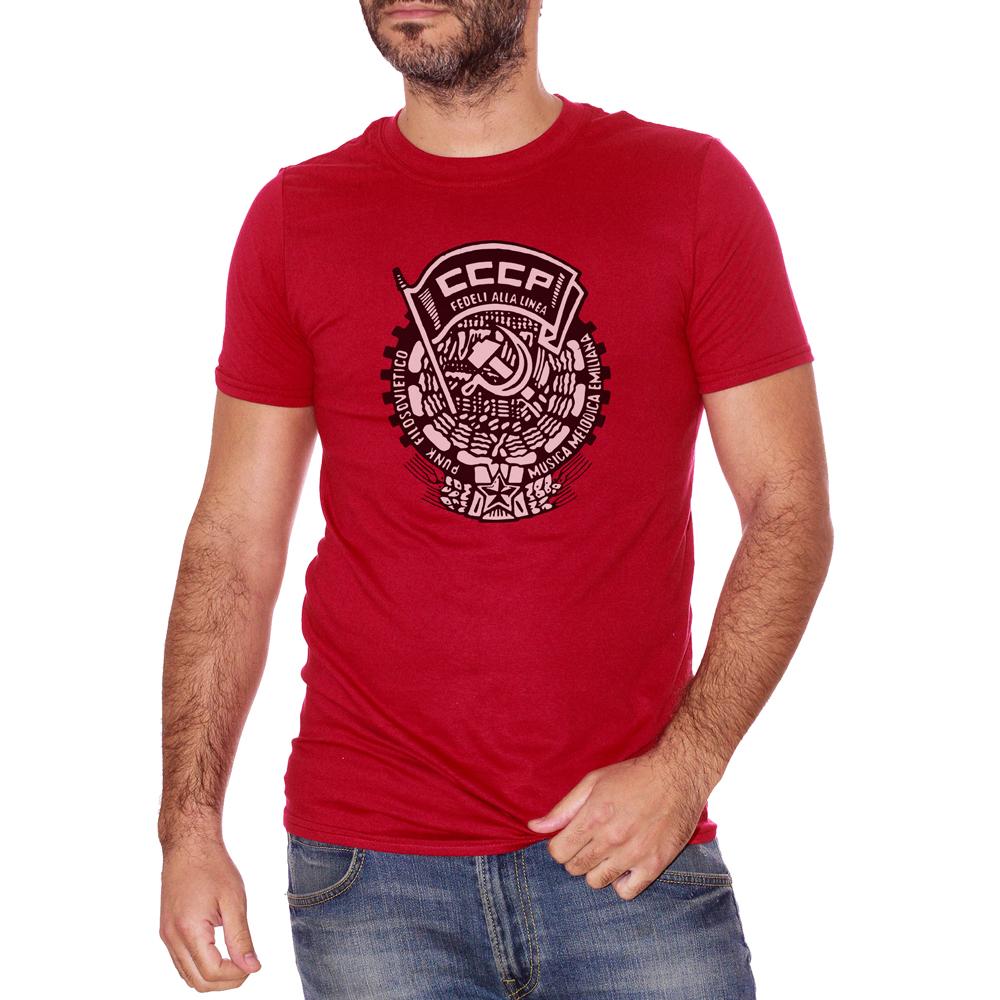 Firebrick T-Shirt Cccp Fedeli Alla Linea - POLITICA Choose ur color CucShop
