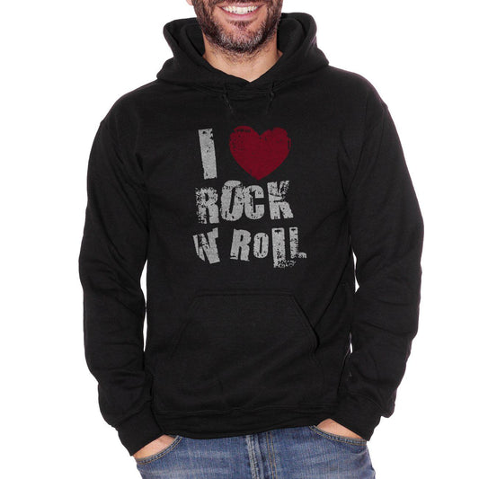 Black Felpa I Love Rock N Roll - MUSIC Choose ur color CucShop