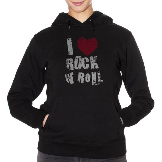 Black Felpa I Love Rock N Roll - MUSIC Choose ur color CucShop