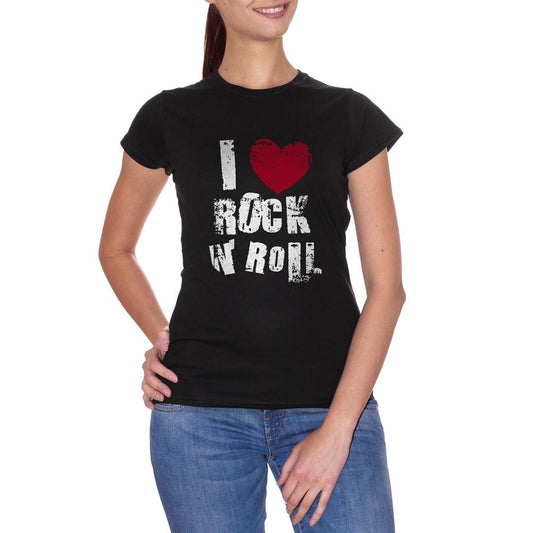 Black T-Shirt I Love Rock N Roll - MUSIC Choose ur color CucShop