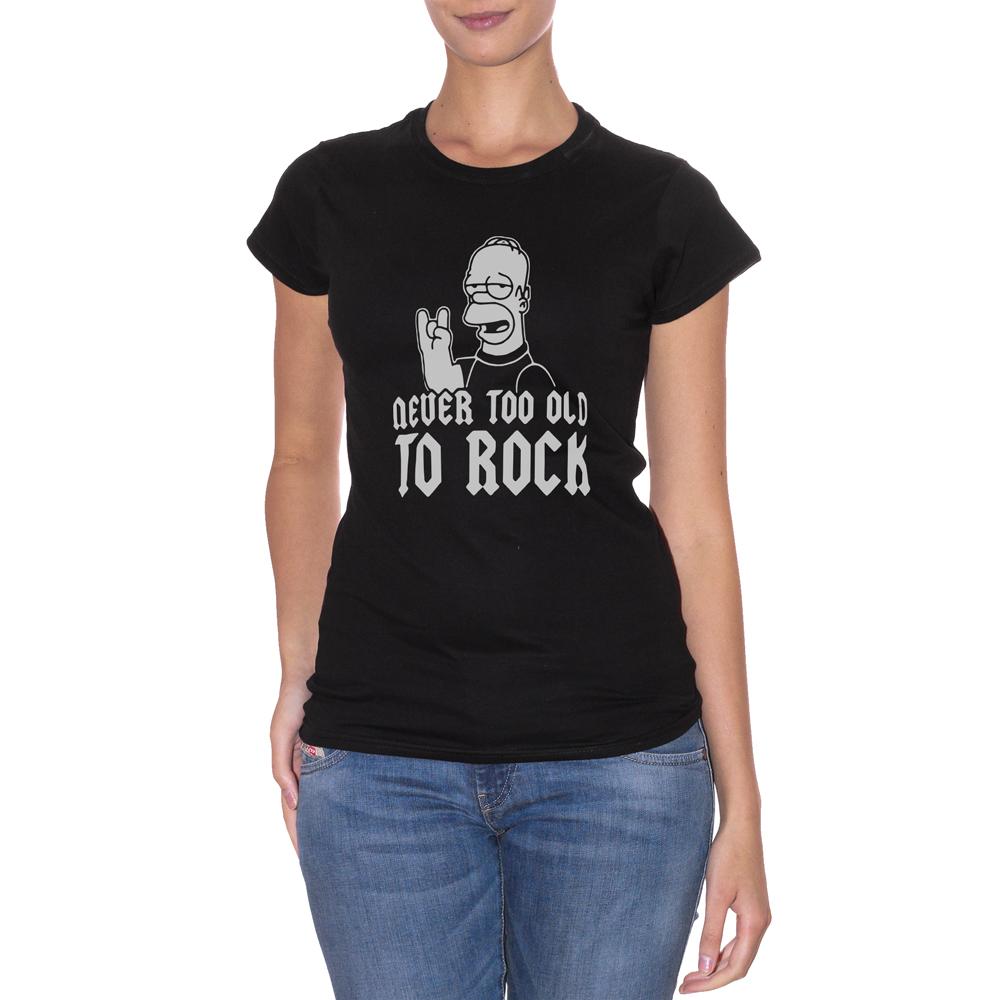 Black T-Shirt Never Too Old To Rock - DIVERTENTE Choose ur color CucShop