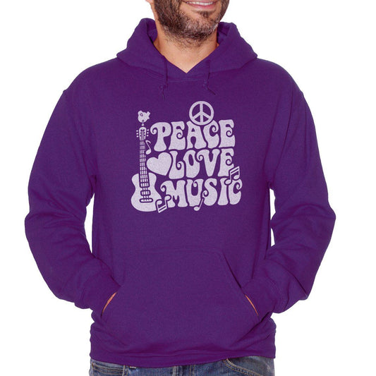 Dark Slate Blue Felpa Peace Love & Music Woodstock - MUSIC Choose ur color CucShop
