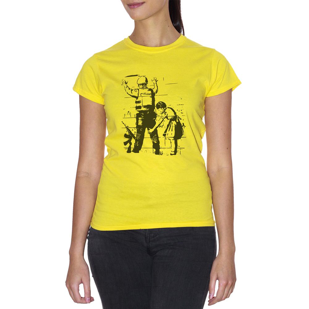Goldenrod T-Shirt Banksy Israel Wall - POLITICA Choose ur color CucShop