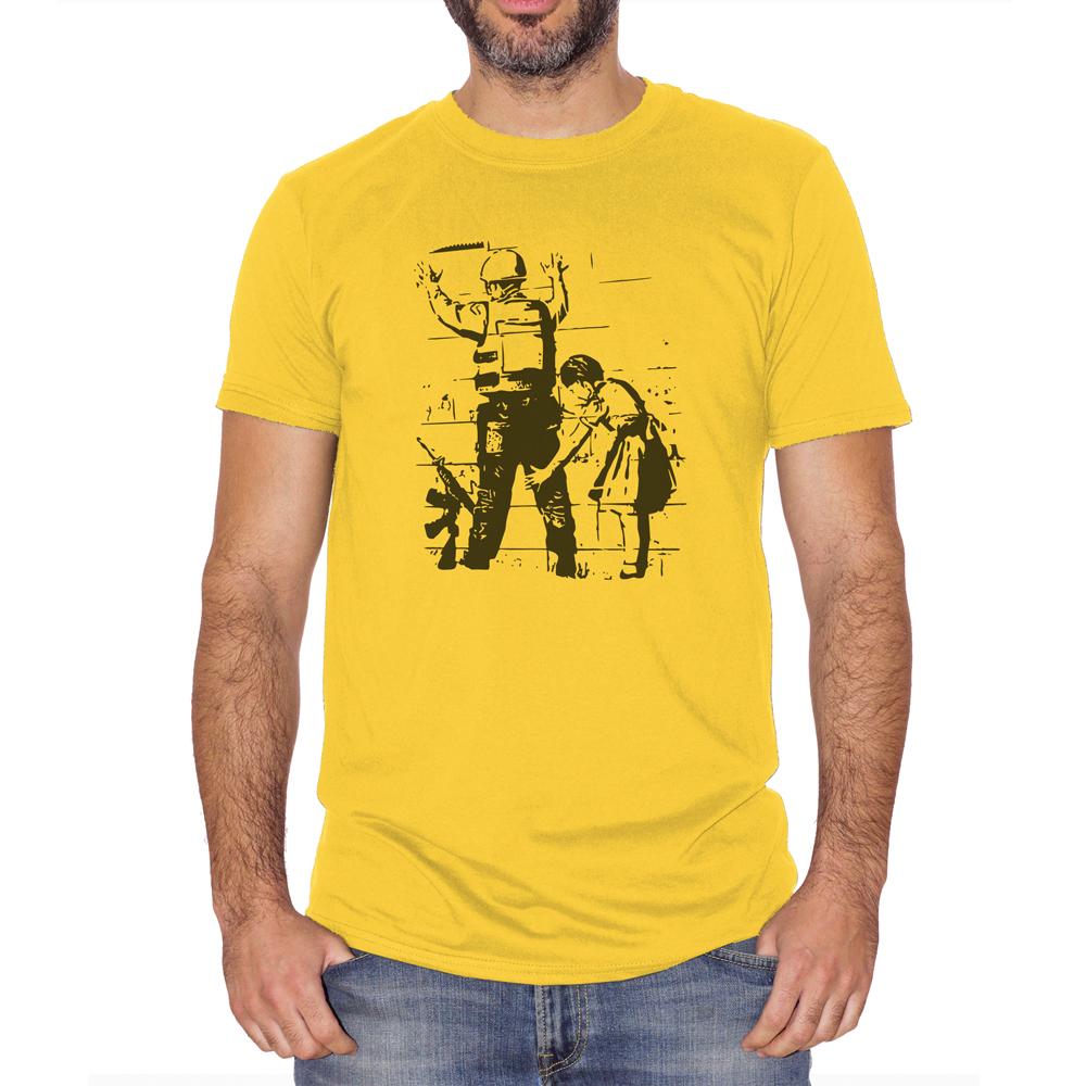 Goldenrod T-Shirt Banksy Israel Wall - POLITICA Choose ur color CucShop